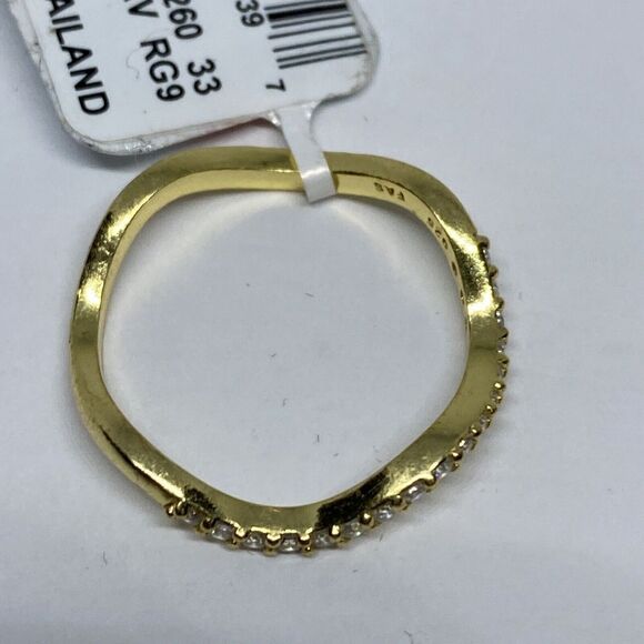 Giani Bernini Cubic Zirconia Wave Band in Sterling Silver Ring MSRP $80 CP537 - Picture 4 of 4